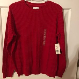 NWT KIM ROGERS Petite Large Red Sweater